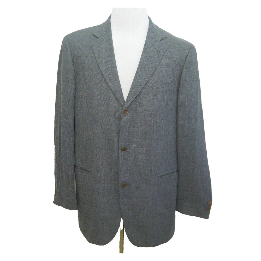 HUGO BOSS Men's (Size 42L) Gray 3 Button Wool Sport Coat Blazer Suit Jacket